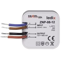 Zasilacz LED dopuszkowy 12V DC 8W TYP: ZNP-08-12 | LDX10000028 Zamel