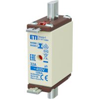Wkładka bezpiecznikowa (topikowa) NH000/I 32A gG 400V zwłoczna / Zaczepy izolowane | 004191108 Eti