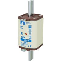 Wkładka bezpiecznikowa (topikowa) NH1/I 250A gG 400V zwłoczna / Zaczepy izolowane | 004194119 Eti