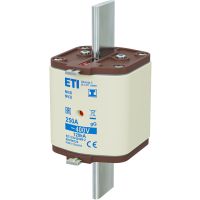 Wkładka bezpiecznikowa (topikowa) NH3/I 250A gG 400V zwłoczna / Zaczepy izolowane | 004196125 Eti