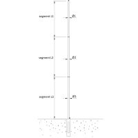 Maszt odgromowy na fundamencie betonowym do zwodów podwyższonych, H=15000mm, ocynk ogniowy | AH35261 AH Hardt