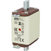 Wkładka bezpiecznikowa (topikowa) NH00/I 50A gG 500V zwłoczna / Zaczepy izolowane | 004192211 Eti