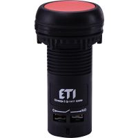 Przycisk kompaktowy z guzikiem krytym, 1NO+1NC, czerwony ECF-11-R | 004771470 Eti