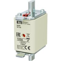 Wkładka bezpiecznikowa (topikowa) NH00 125A gF 500V G szybka / Pokrywy stalowe | 004111149 Eti