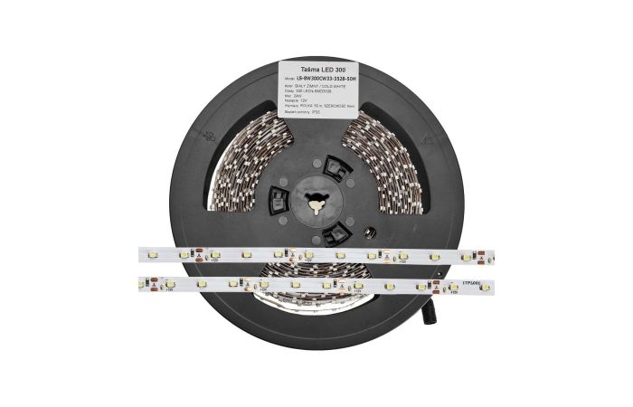 Taśma LED 300 2835 SMD 24W 12V 96lm/W IP20 Biała Neutralna 4000K - 50m | 16-1104-01 LED Labs