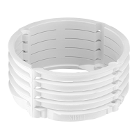 Pierścień dystansowy segmentowy do puszek fi 60x30 PD60x30 biały | 37012006 Simet
