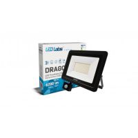Naświetlacz LED z czujnikiem ruchu DRAGO 100W 9400lm 4000K Biały Neutralny IP44 SLIM PIR 3 lata gwar. | 17-0000-14 LED Labs