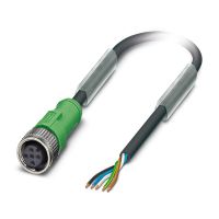 Kabel czujnika/urządzenia wykonawczego SAC-5P- 5,0-PUR/M12FS, 5-pinowy, czarno-szary (5m) | 1669848 Phoenix Contact