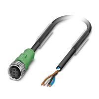 Kabel czujnika/urządzenia wykonawczego SAC-4P-10,0-PUR/M12FS, 4-pinowy, czarno-szary (10m) | 1683002 Phoenix Contact