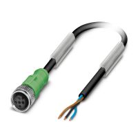 Kabel czujnika/urządzenia wykonawczego SAC-3P- 5,0-PUR/M12FS, 3-pin, czarno-szary (5m) | 1683510 Phoenix Contact