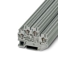Złączka przelotowa 2-poziomowa z klatkowym zaciskiem sprężynowym STTB 2,5, szara | 3031270 Phoenix Contact