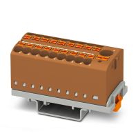 Blok rozdzielacza PTFIX 6/18X2,5-NS35 BN, brązowy | 3273120 Phoenix Contact