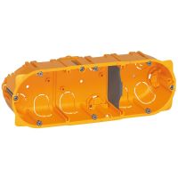 Puszka potrójna lub na 6/8 modułów do karton-gipsu, głębokość 40mm, Batibox | 080043 Legrand