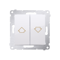 Przycisk żaluzjowy (moduł) 10AX, 250V, szybkozłącza, biały DZP1.01/11 Simon 54 | DZP1.01/11 Kontakt Simon