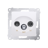 Gniazdo antenowe R-TV-SAT końcowe/zakończeniowe (moduł) biały DASK.01/11 Simon 54 | DASK.01/11 Kontakt Simon