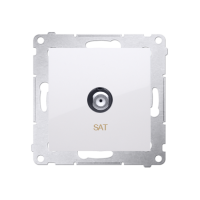 Gniazdo antenowe SAT pojedyncze, do instalacji indywidualnych, biały DASF1.01/11 Simon 54 | DASF1.01/11 Kontakt Simon