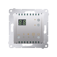 Regulator temperatury z wyświetlaczem z czujnikiem wewn. 16(2)A, srebrny mat DTRNW.01/43 Simon 54 | DTRNW.01/43 Kontakt Simon