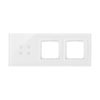 Panel dotykowy 3 moduły, 4 pola dotykowe + 2 otwory na osprzęty S54, biała perła Touch DSTR3400/70 | DSTR3400/70 Kontakt Simon