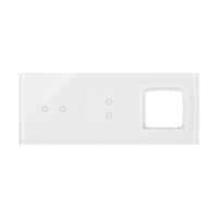 Panel dotykowy S54, 3 moduły, 2 pola dotyk.poziom+2 pola dotyk.pion+1 otwór na osprzęt, biała perła | DSTR3230/70 Kontakt Simon