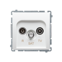 Gniazdo antenowe R-TV-SAT przelotowe (moduł) biały BMZAR-SAT10/P.01/11 Simon Basic | BMZAR-SAT10/P.01/11 Kontakt Simon