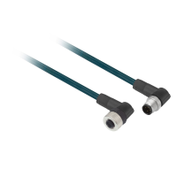 Kabel łączący męski M12, 4-pinowe prosty żeński M-12 4-pinowy kątowy długość 2m | XZCR1512041C2 TMSS France