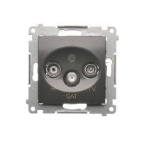 Gniazdo antenowe R-TV-SAT końcowe/zakończeniowe (moduł) antracyt DASK.01/48 Simon 54 | DASK.01/48 Kontakt Simon