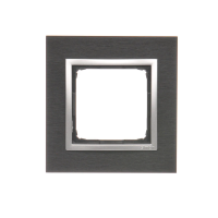 Ramka pojedyncza, metalowa, inox yin, IP20/[IP44], Simon 54 Nature | DRN1/78 Kontakt Simon