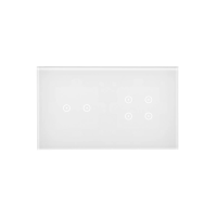 Panel dotykowy S54 Touch, 2 moduły, 2 pola dotykowe poziome + 4 pola dotykowe, biała perła | DSTR224/70 Kontakt Simon