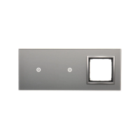 Panel dotykowy S54, 3 moduły, 1 pole dotyk.+1 pole dotyk.,+1 otwór na osprzęt S54, srebrna mgła | DSTR3110/71 Kontakt Simon