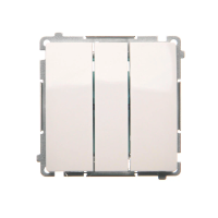 Przycisk potrójny z podświetleniem LED (moduł) 10AX, 250V, szybkozłącza, biały BMP31L.01/11 | BMP31L.01/11 Kontakt Simon