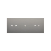 Panel dotykowy S54, 3 moduły, 2 pola dotyk. poziom+1 pole dotyk.+2 pola dotyk. poziom, srebrna mgła | DSTR3212/71 Kontakt Simon