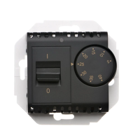 Regulator temperatury z czujnikiem wewnętrznym (moduł) 16(2) A 230V, na wkręty, czarny mat, Simon 54 | DRT10W.02/49 Kontakt Simon