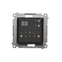 Regulator temperatury z wyświetlaczem z czujnikiem wewnętrznym 16(2) A, 230V, czarny mat, Simon 54 | DTRNW.01/49 Kontakt Simon