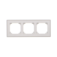 Ramka 3-krotna DUO, Aluminium, podstawa czarna Simon 55 | TRD3.149/143 Kontakt Simon