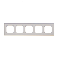 Ramka 5-krotna DUO, Aluminium, podstawa czarna Simon 55 | TRD5.149/143 Kontakt Simon