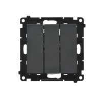 Łącznik potrójny z podświetleniem LED (moduł) 10 AX, 250 V~, szybkozłącza, Czarny mat Simon 55 | TW31L.01/149 Kontakt Simon