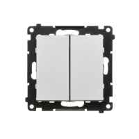 Łącznik świecznikowy (moduł) 10 AX, 250 V~, szybkozłącza, Aluminium mat Simon 55 | TW5.01/143 Kontakt Simon
