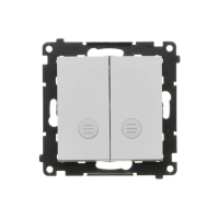 Łącznik świecznikowy z podświetl LED (moduł) 10AX 250V, szybkozłącza, Jasnoszary mat Simon 55 | TW5L2.01/114 Kontakt Simon