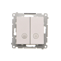 Łącznik świecznikowy z podświetl LED (moduł) 10AX 250V, szybkozłącza, Aluminium mat Simon 55 | TW5L2.01/143 Kontakt Simon