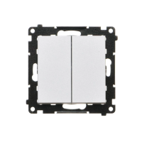 Łącznik krzyżowy podwójny bez piktogramu (moduł) 10 AX, 250 V~, szybkozłącza, Aluminium mat Simon 55 | TW7/2.01/X/143 Kontakt Simon