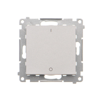 Łącznik dwubiegunowy (moduł) 10 AX, 250 V~, szybkozłącza, Aluminium mat Simon 55 | TW2.01/143 Kontakt Simon