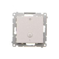 Łącznik dwubiegunowy z podświetleniem LED (moduł) 10 AX, 250 V, szybkozłącza, Aluminium mat Simon 55 | TW2L.01/143 Kontakt Simon