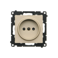 Gniazdko wtyczkowe b/u z przesłonami (moduł) 16A 250V, szybkozłącza, Szampański mat Simon 55 | TG1CZ.01/144 Kontakt Simon