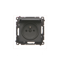Gniazdo wtyczkowe IP44 z uszczelką (moduł) 16A 250V, szybkozłącza. Czarny mat Simon 55 | TGZ1BCZ.01/149 Kontakt Simon