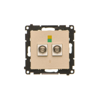 Gniazdo ekwipotencjalne podwójne (moduł), Szampański mat Simon 55 | TGEK2.01/144 Kontakt Simon