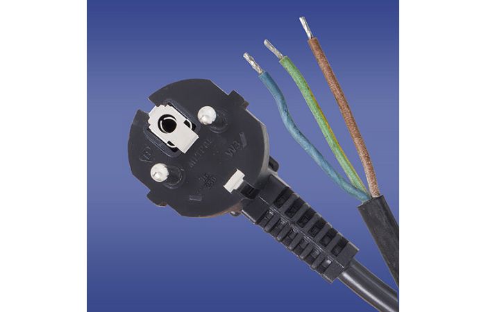 Przewód przylaczeniowy W-3T H05RR-F 3x1,5 (guma) dł.3,0m czarny | 51.909 Elektro-Plast Opatówek