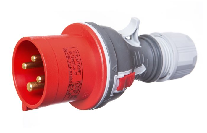 Wtyczka przenośna prosta 32A 4P 400V IP44 3P+Z TWIST WPP | 922076 Elektromet