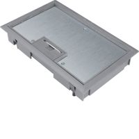 Pokrywa uchylna płytki montaż E04 147X247 8mm stal szary PA, Tehalit.VE-EE | KDE04087011 Hager
