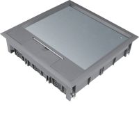 Pokrywa uchylna VQ12 244x244 wykładzina 12mm stal szary PA, Tehalit.VE-EE | VQ12127011 Hager