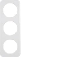 Ramka potrójna, biały, połysk, R.1 | 10132189 Hager